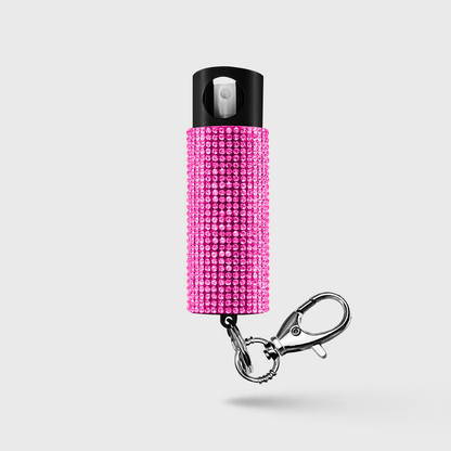Pepper Spray With Stylish Rhinestone Design & Keychain | Bling It On