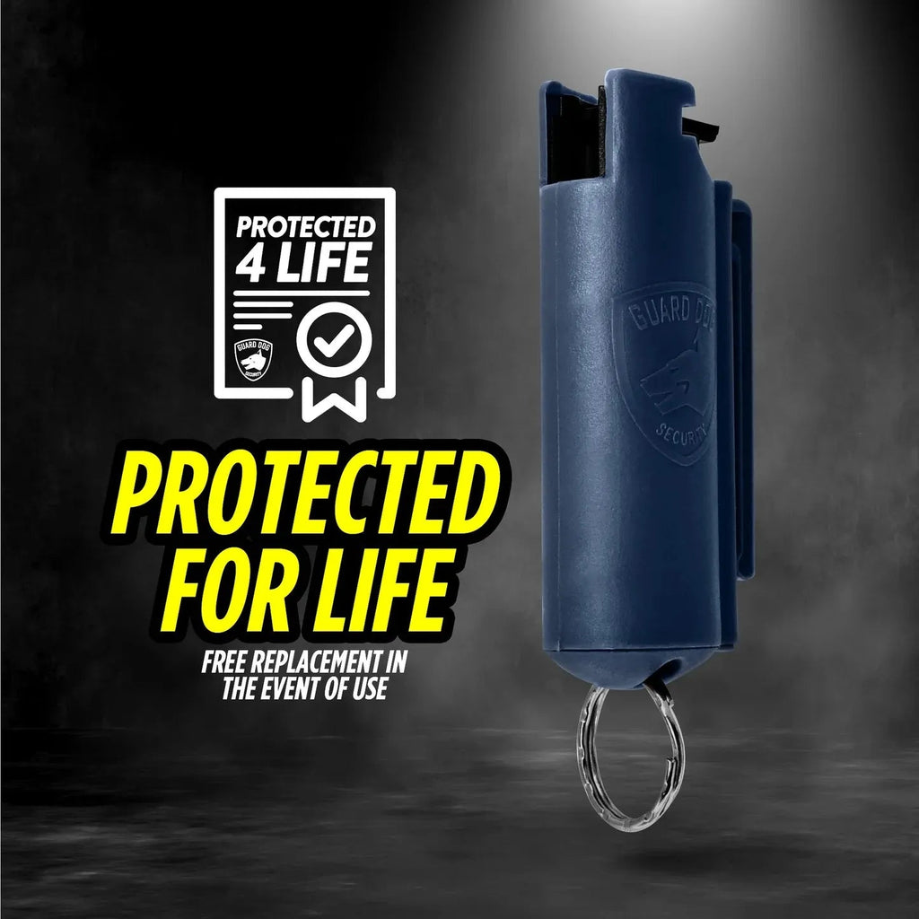 Quick Action Pepper Slime Hard Case with Belt Clip | 0.5 oz w/ Keychain - Discontinued