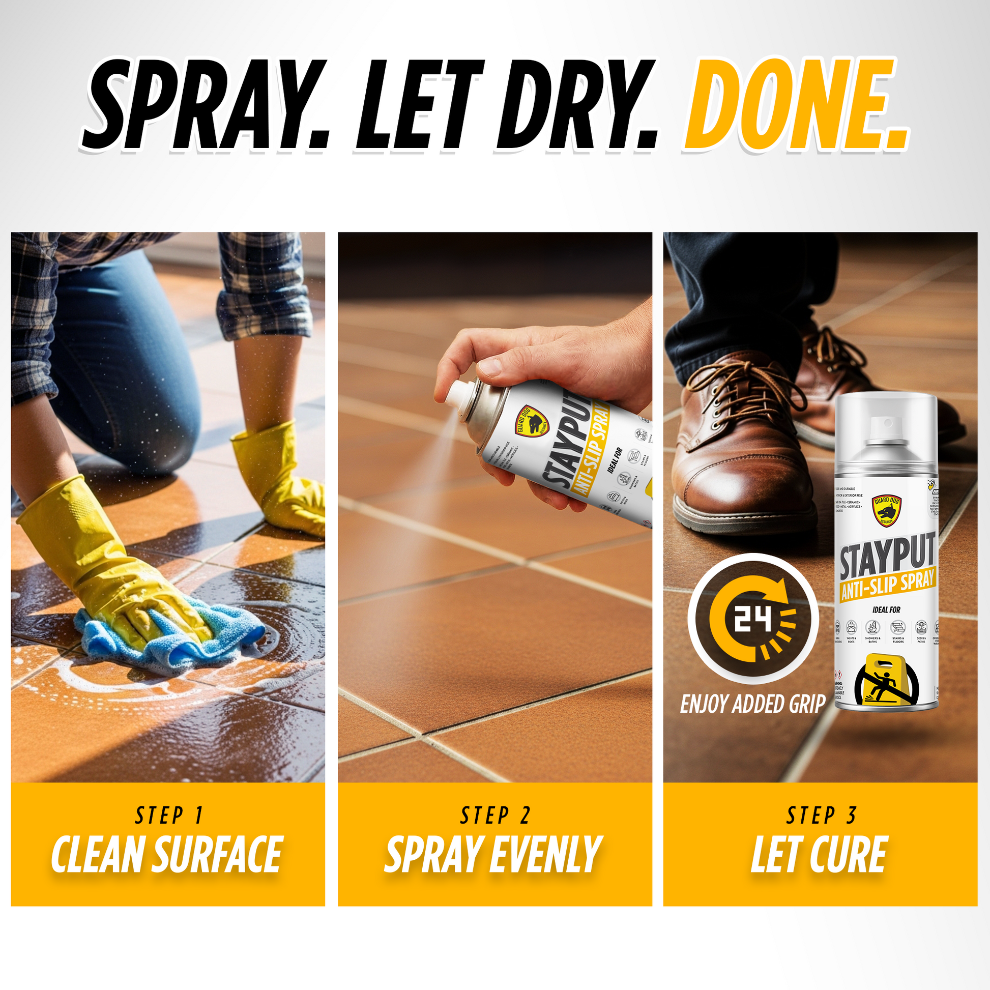 GD StayPut Anti-Slip Spray – Clear Grip Coating for Slippery Surfaces