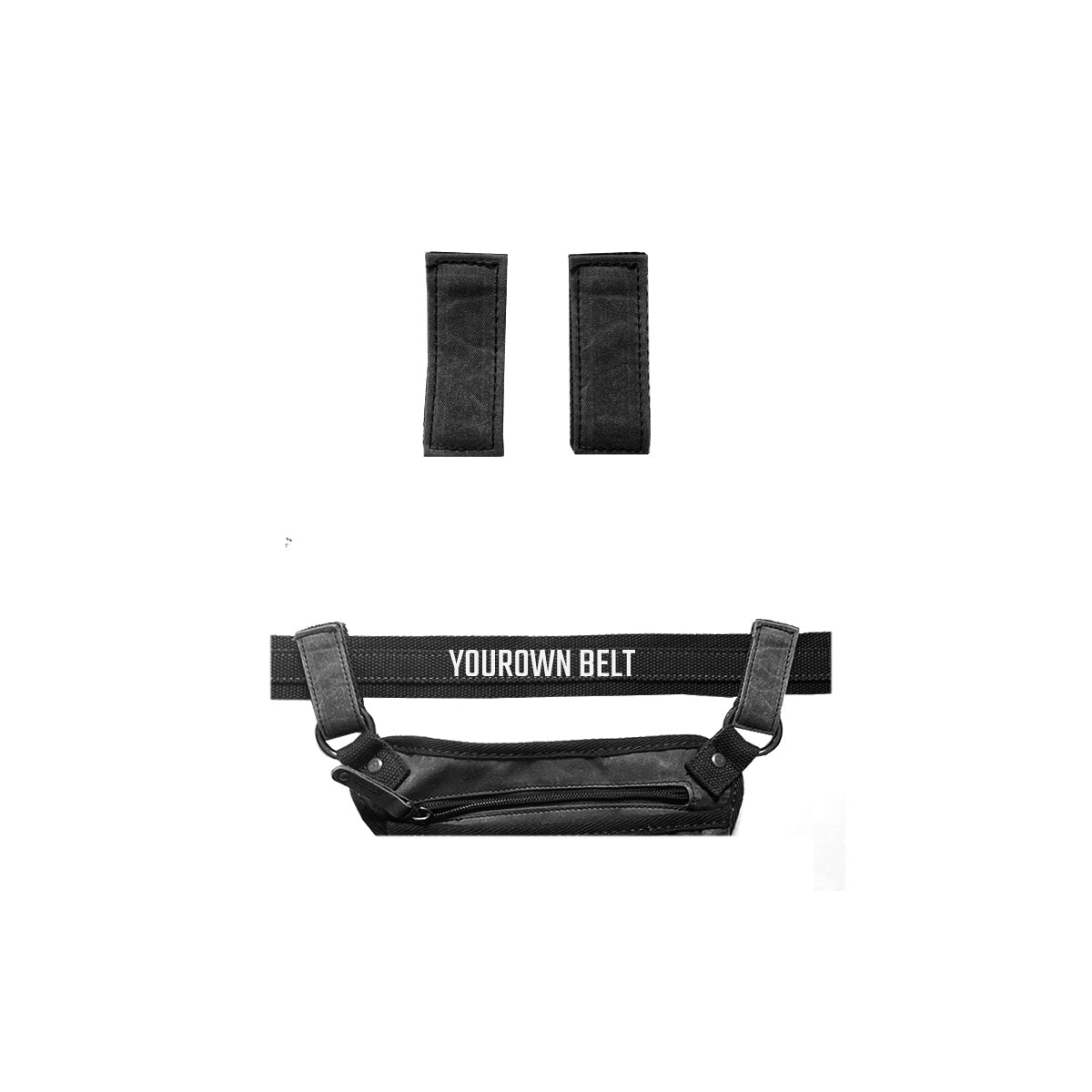 Connectors for hanging bag from belt, pair Black