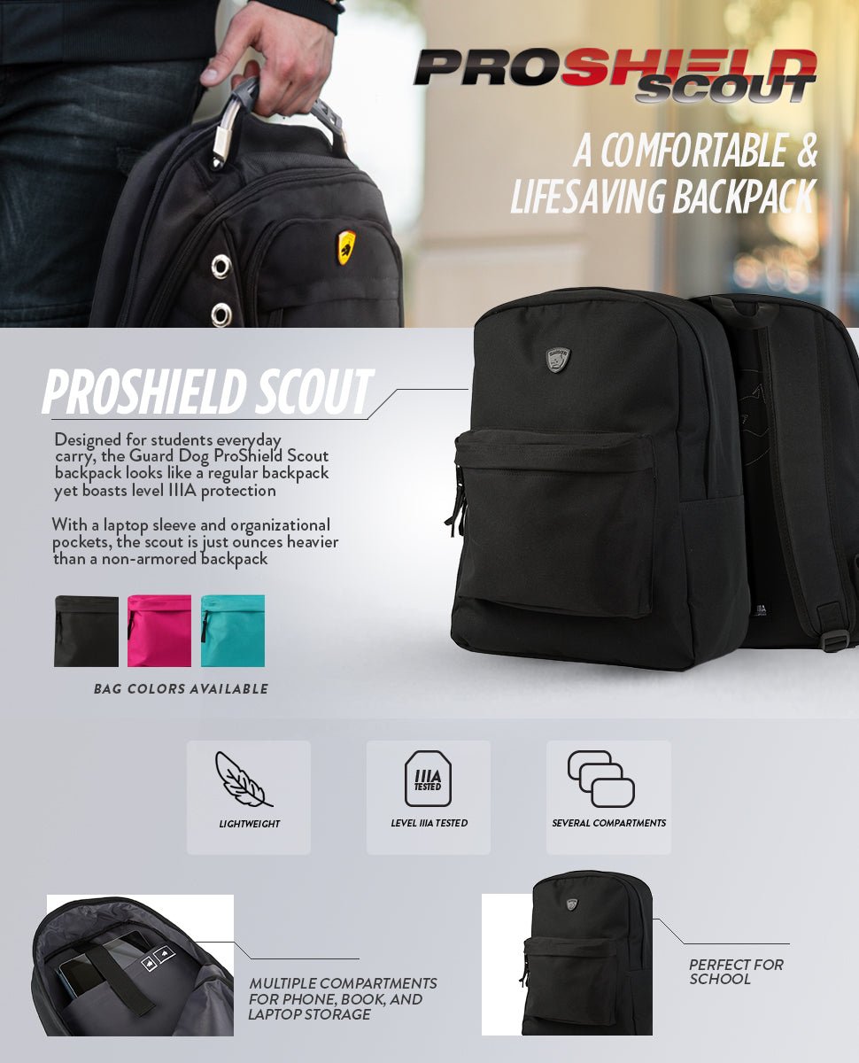 GD Bullet Proof Backpack Youth Edition Proshield/Scout