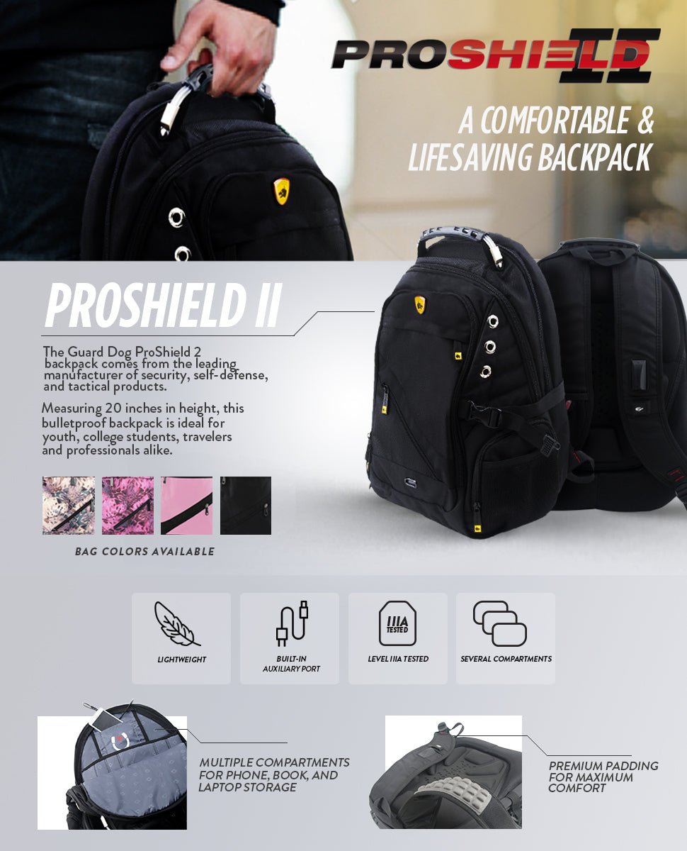 GD Bullet Proof Backpack ProShield 2 Black Level lllA